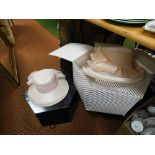 Various ladies fashion, James Pelham Street Nottingham hat in card box, and two others. (3)