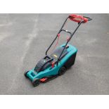 A Bosch electric lawnmower.