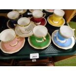 A group of Spode china cups and saucers, to include a set of six Ryde pattern cups and saucers and a