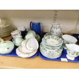 Various part teawares, to include a Crown Staffordshire part tea service, a Wedgwood green tete-a-te