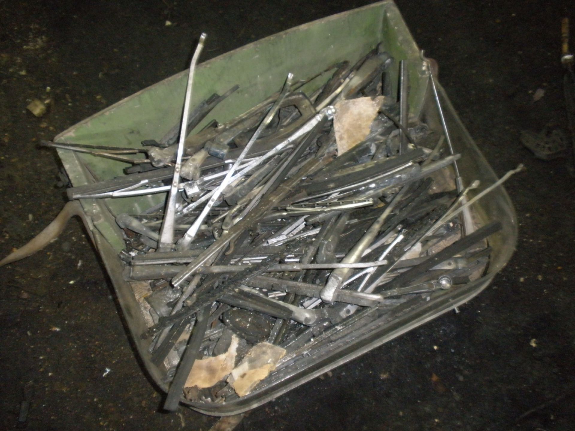 A drawer of wiper arms, etc., for vintage and collectors cars.