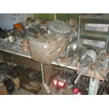 A large quantity of Collectors car parts and automobilia, comprising fuel pumps, indicator, rear len