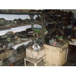 Classic car parts, comprising door mirrors mostly from cars of the 1970s and 80s, headlamp units, wa