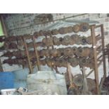 Vintage and collectors car parts and automobilia, comprising half shafts and axles, some body panels