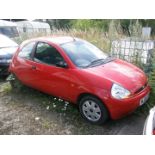 A Ford KA Style, registration no. MJ08 ESN, 57,684 miles. Engine starts and runs but has not been m