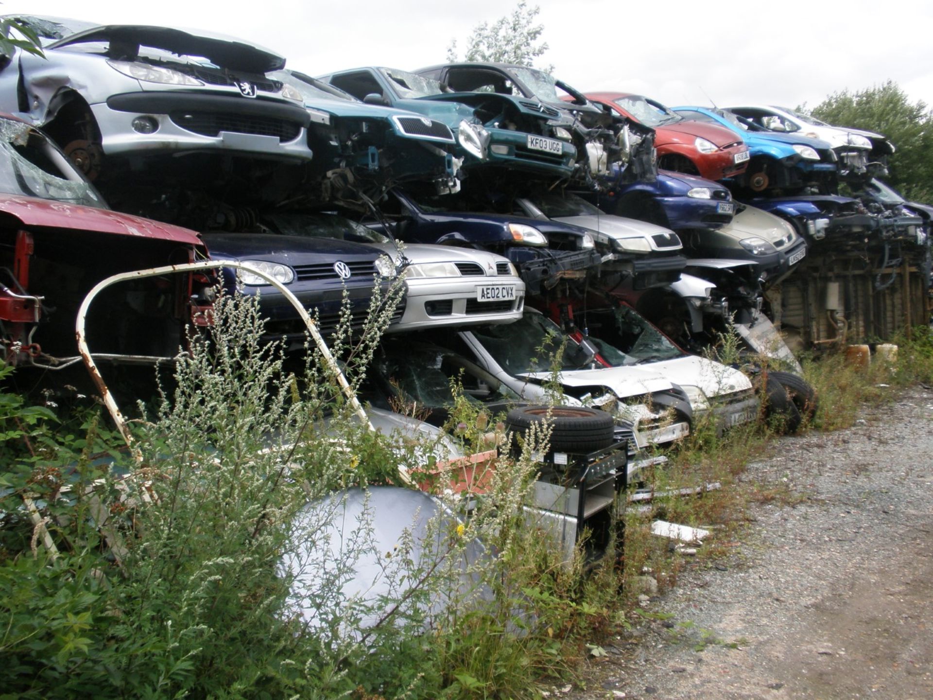 The Residual Scrap Vehicles on site together with other scrap hidden in the undergrowth. To include