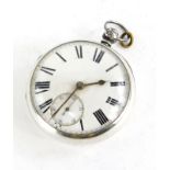 A Victorian silver cased pocket watch, the movement engraved E. F Yoell, Retford, Chester 1885, 5cm