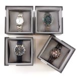Four gentlemans Di Bacarri wristwatches, including stainless steel, gold effect and others. (4)