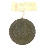 A late 19th/early 20thC wax seal, with label attached for a Joseph Nugent Lentagne (bc 1847-1915) in