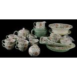 A Minton Haddon Hall pattern part dinner and tea service, various periods.