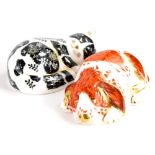 Two Royal Crown Derby porcelain paperweights, a puppy, for Royal Crown Derby Collectors Guild, with