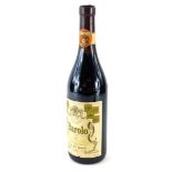 A bottle of Barolo 1987, serial number 826714.