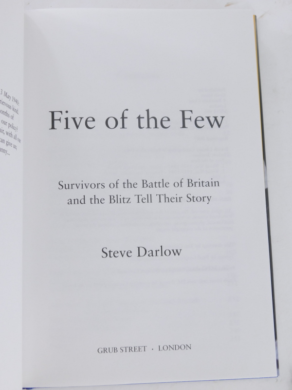 Darlow (Steve). Five Of The Few, hardback with dust jacket and and Lee (Ken) The Legendary Spitfire - Bild 2 aus 4