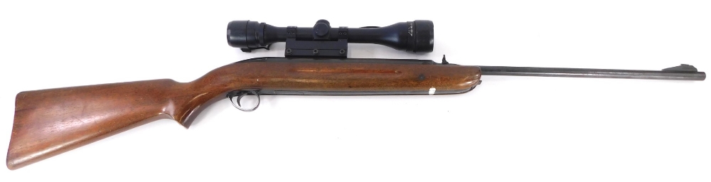 A BSA air rifle, with walnut stock and sight, 111cm.