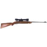 A BSA air rifle, with walnut stock and sight, 111cm.