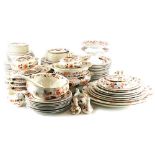 A 19thC Ashworths Ironstone extensive dinner and tea service, to include sixty seven dinner plates,