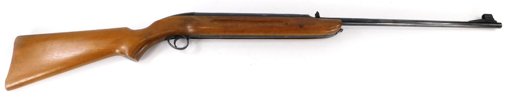 A BSA Air Sporter .22 air rifle, with walnut stock, 113cm long.