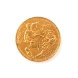 An Edward VII gold half sovereign, dated 1902, 4g.