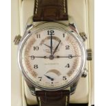 A gentleman's Longines Master Collection wristwatch, having a guilloche dial with date indicator, po