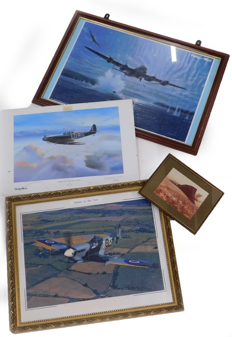 After Keith Hill. Tribute to the few, artist signed limited edition print with further signature of