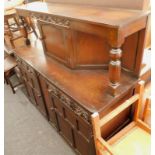 A part dining room suite, to include a Jentique Furniture sideboard, extending dining table, four ch