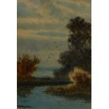 Abraham II Hulk (1851-1922). River landscapes, watercolour - pair, signed, 24cm x 16.5cm.