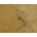 Dame Laura Knight. D.B.E. R.A. R.W.S. (1877-1970). Figures dancing, pencil, signed, 25cm x 30cm.