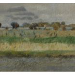 Jill Marschner (20thC). Croft Marshes, pastel, signed and titled verso, 19.5cm x 21.5cm. Artists sta