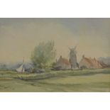 Jason Partner (1922-2005). Summer evening (Nr Acle), watercolour, signed, dated (19)81 and titled v