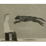 David Hockney O.M. C.H. R.A. (b.1937). A Black Cat Leaping from the story The Boy Who Left Home to