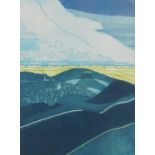 John Brunsdon A.R.C. (1933-2014). Severn Valley, artist signed, titled, dated 1975, etching 13/100,