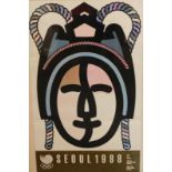 Nae Jae-Oh Design, Seoul 1988 Olympics, colour poster, 99cm x 59.5cm.