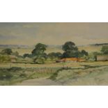 Jason Partner (1922-2005). Summertime over Aylsham, watercolour, signed and titled verso, 23.5cm x 3