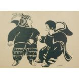 Agnes Nanogak Goose (1925-2001). Dancers - Eskimo Western Arctic, artist signed, titled and dated 1