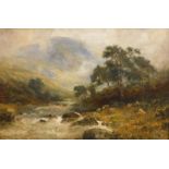 19thC British School. Sunlight and shadow (River Dochart Perthshire), oil on canvas, titled verso, 3