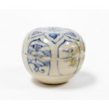 A Hoi An Hoard Vietnamese porcelain floral design lidded box, with certificate of authenticity, and