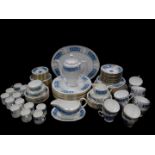 A Coalport porcelain dinner tea and coffee service decorated in the Revelry pattern, comprising oval