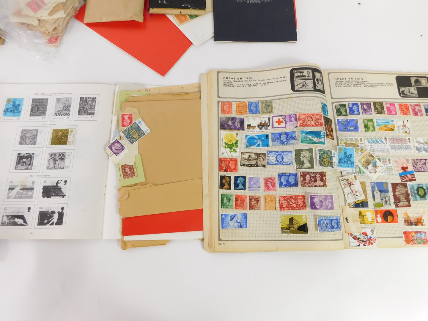 Philately. GB, European and World stamps, 19thC and later, in three albums, stock books and loose, t - Image 3 of 3