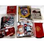 Manchester United. Manchester Evening News and other newspapers relating to the team, banners, poste