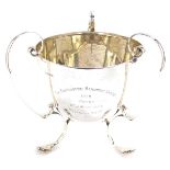 A George V silver trophy, presentation engraved The Huntingdon Handicap Chase 1929, Won By Mr J Mack