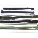 Fishing rods, include Leeda, Concept X, Silstar, Advanti Oxygen and other carp rods. (5)