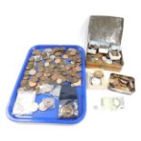 Commemorative and other coins, to include a 1935 crown, foreign coinage to include Oriental, etc. (a