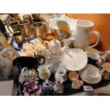 Ceramics and effects, to include miniature teapots, plates, posy groups, Tuscan china cup and saucer