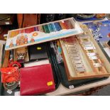 Collectables and bygones, including costume jewellery, brass level, drawing instruments, etc. (2 tra