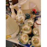 Ceramics, to include Copeland Spode Byron pattern tea wares, Continental studio pottery, pottery co