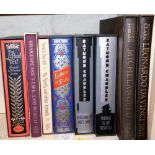 Folio Society. Eight various volumes to include Leonardo Da Vinci,, Michelangelo, Raymond Chandler,