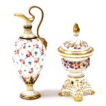 Derby porcelain, to include a Derby King Street Stevenson and Hancock pot pourri jar and cover with