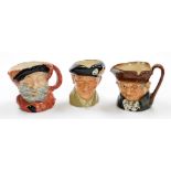 Three Royal Doulton large character jugs, to include Falstaff D6287, a Royal Doulton early example u