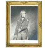 After Romney. General Charles Stewart, engraved by J Grozer, 50cm x 36cm, in a gilt frame.