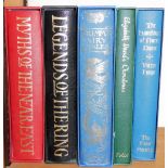 Folio Society. Various books comprising Myths of The Near East, Legends of The Ring, Grimm's Fairy T